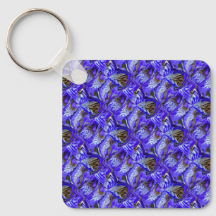 Lila Iris Flower / Slaned / Tilt / / Nyckelring