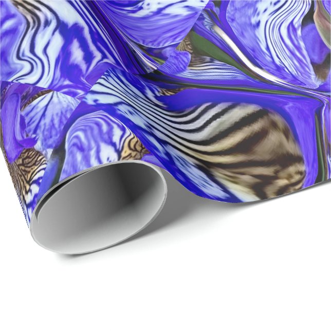 Lila Iris Flower / Slaned / Tilt / / Presentpapper (Rullad Hörn)