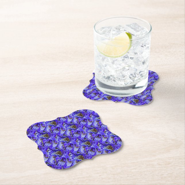 Lila Iris Flower / Slaned / Tilt / / Underlägg Papper (Insitu)