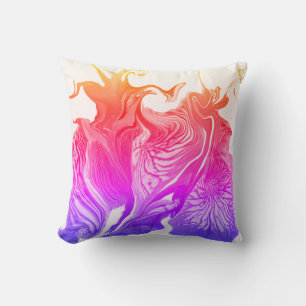 Lila Iris Flower Swirls / Ipanema / / Kudde