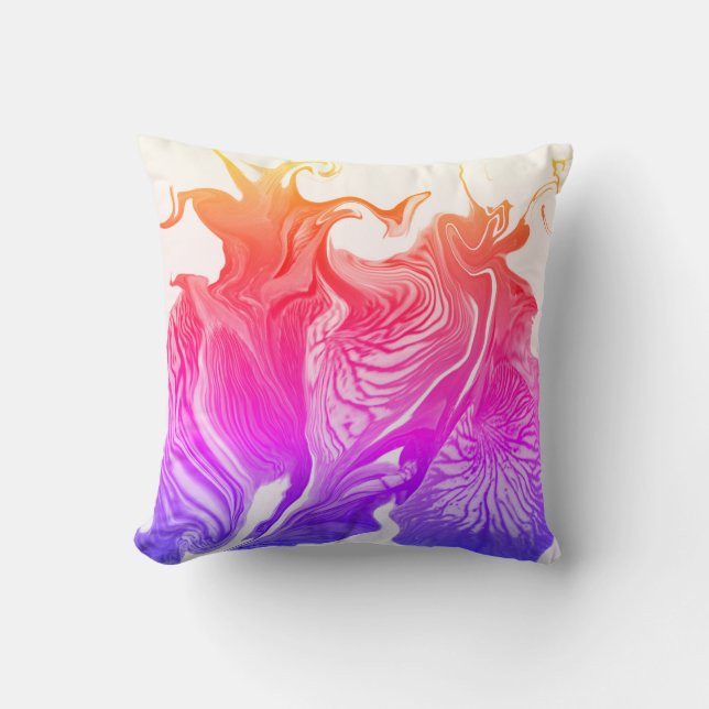 Lila Iris Flower Swirls / Ipanema / / Kudde (Framsida)