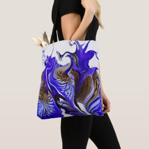 Lila Iris Flower Swirls Tygkasse