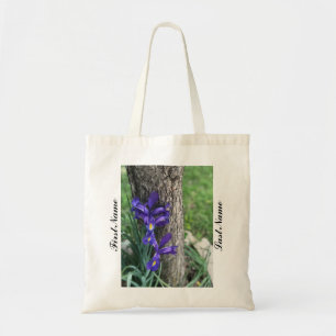 Lila Iris Flower Tygkasse