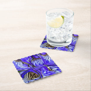 Lila Iris Flower Underlägg Papper