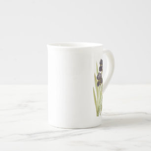 Lila Iris Flowers Benporslin Mugg