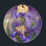 Lila Iris Flowers Dart Board Irises Darttavla<br><div class="desc">Vackra Lila Iris Flower Migned Art Painting - Irises Flowers and Löv</div>