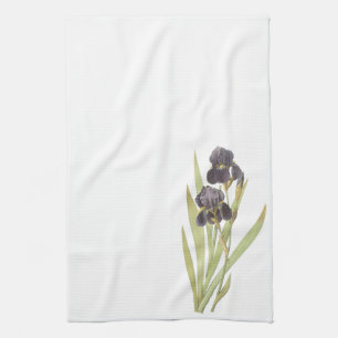 Lila Iris Flowers Kökshandduk