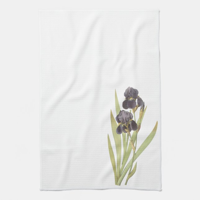 Lila Iris Flowers Kökshandduk (Vertikal)