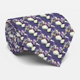 Lila Iris Flowers Nature Mönster Slips