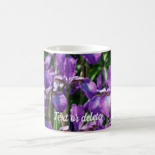 Lila Iris Flowers Personlig Kaffemugg