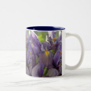 Lila Iris Flowers Photo Art Kaffe koppar
