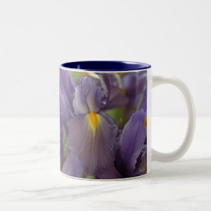 Lila Iris Flowers Photo Art Kaffe koppar