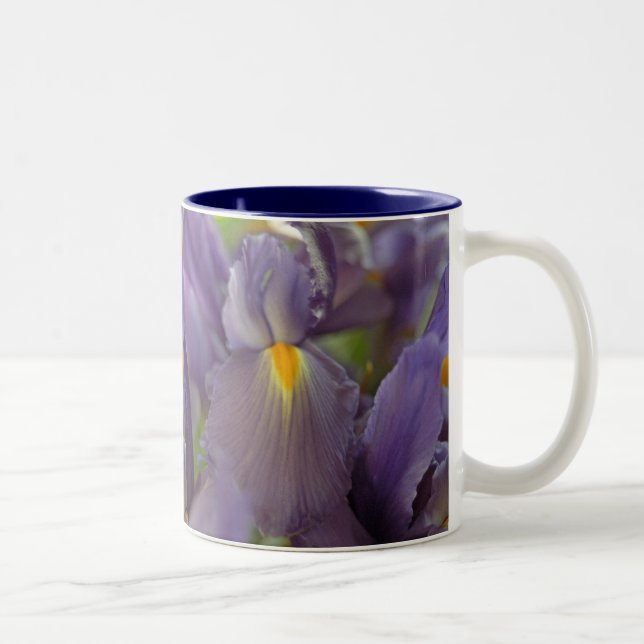 Lila Iris Flowers Photo Art Kaffe koppar (Höger)