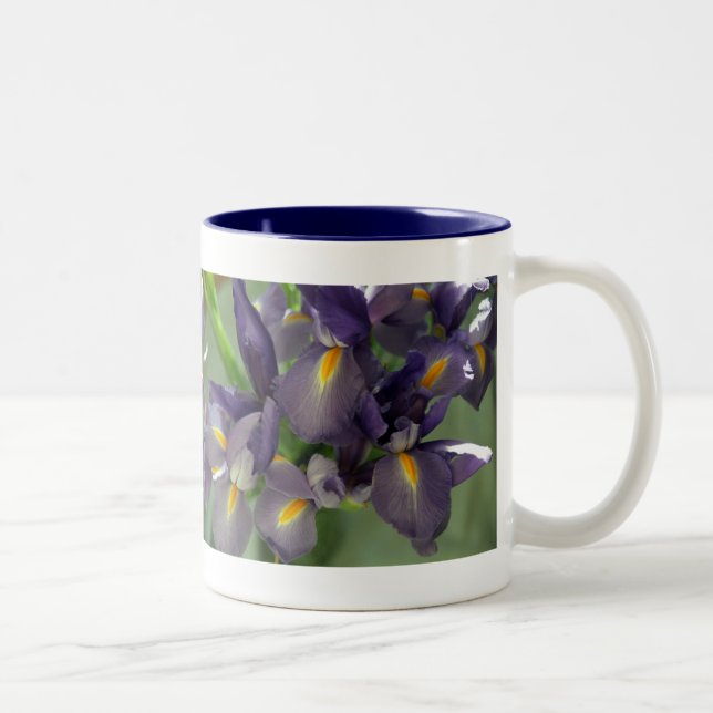 Lila Iris Flowers Photo Art Kaffe koppar (Höger)