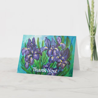 Lila Iris Flowers Tack Greeting Card Anpassningsba Helgkort