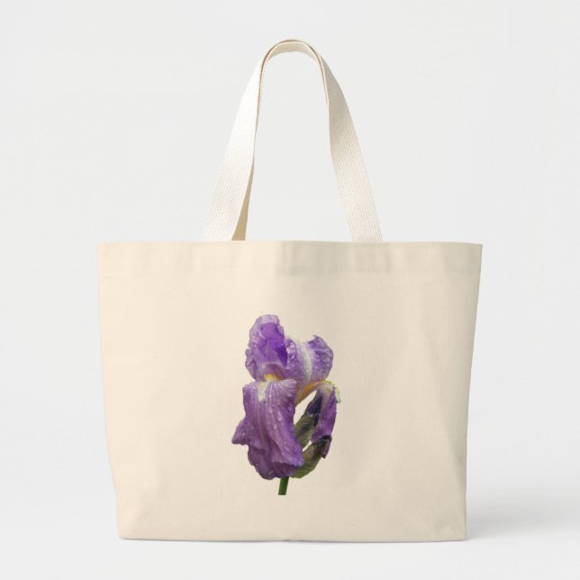 Lila Iris-foto Jumbo Tygkasse (Framsidan)