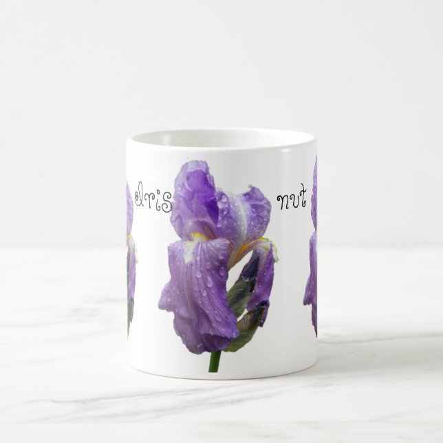 Lila Iris-foto Kaffemugg (Center)