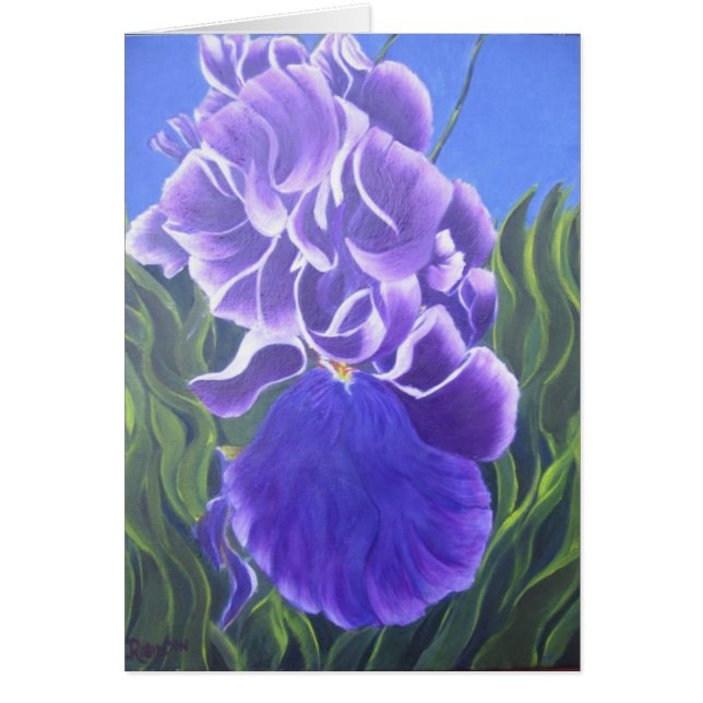 Lila Iris Hälsningskort (Framsidan)