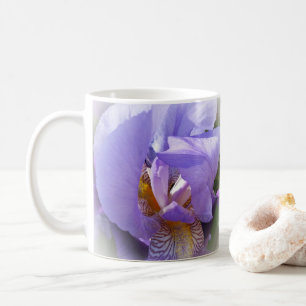 lila iris kaffemugg