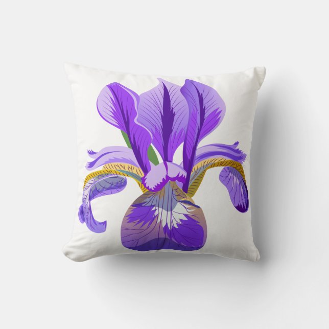 Lila Iris Kastkudde Kudde (Framsida)
