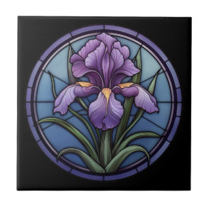 Lila Iris-lagat glas Kakelplatta