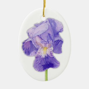 Lila Iris Ornament