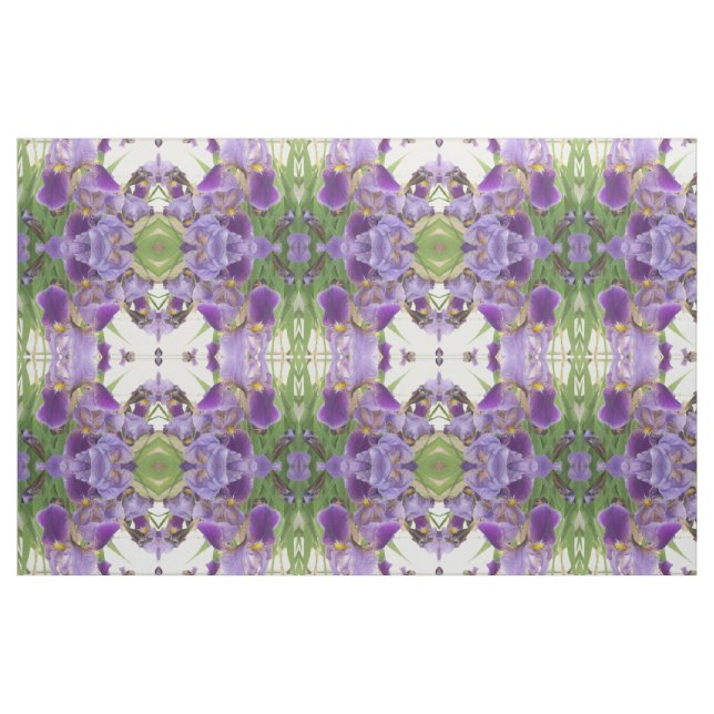 Lila Iris Patterned Fabric Tyg (Yard)
