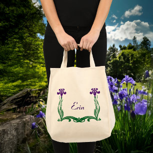 Lila Iris Personlig Tygkasse