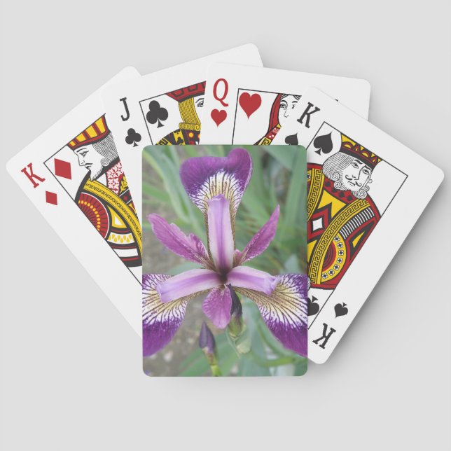 Lila Iris-spelkort Casinokort (Baksidan)