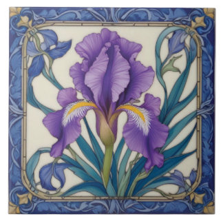 Lila Iris Splendor Kakelplatta