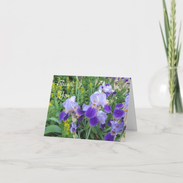 Lila Iris Tack Kort (Framsida)