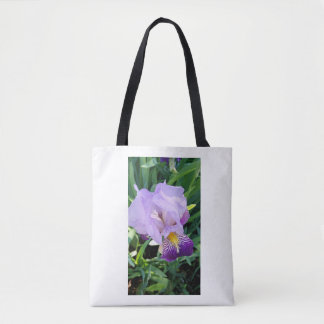 Lila Iris Tote Bag Tygkasse