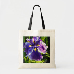 Lila Iris Tote Bag Tygkasse