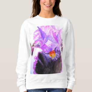 Lila Iris Vattenfärg Blomma Blommig Födelsedag T Shirt