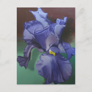 Lila Iris vycard lodrät Vykort