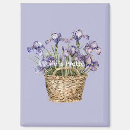 Lila Irisblommor Magnet