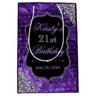Lila iriserande glitter sjöjungfrubrev