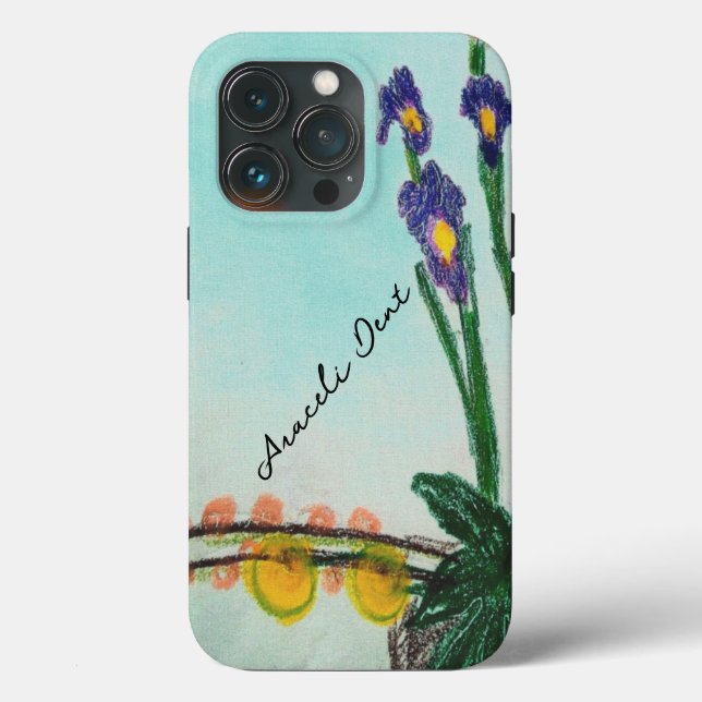 Lila Irises iPhone/iPad-fall (Baksida )
