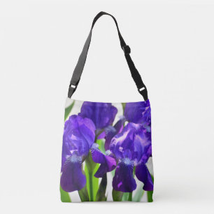 Lila Irises Iris Flower Axelväska