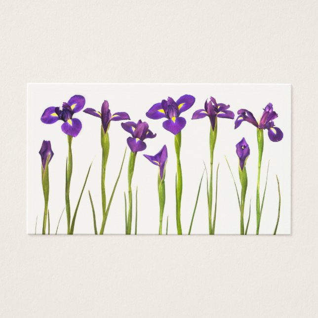 Lila Irises - Iris Flower Customized Template Visitkort (Framsidan)