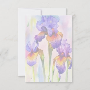 Lila Irises Tack Kort