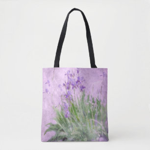 Lila Irises Watercolor - Tygkasse