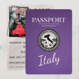 Lila Italien Passport Spara Datumet