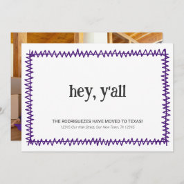 Lila, ja, Flyttat till Texas Meddelande