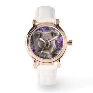 Lila Jacaranda Koala Bear Armbandsur