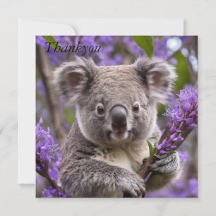 Lila Jacaranda Koala Bear Tack Kort