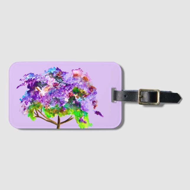 Lila jacaranda träd bra art bagagebricka (Framsida horisontal)