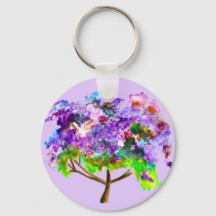 Lila jacaranda träd bra art nyckelring