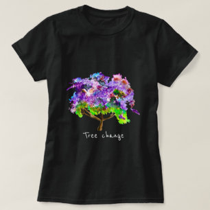 Lila jacaranda träd bra art t shirt