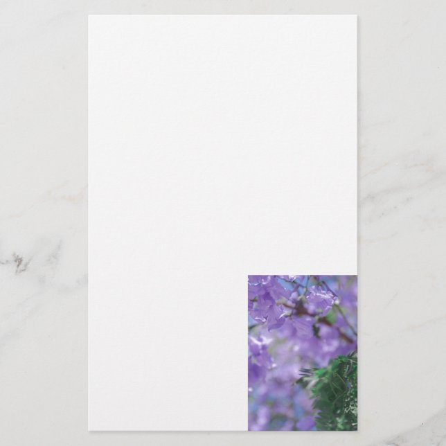 Lila Jacaranda Träd Flowers Brevpapper (Framsida)